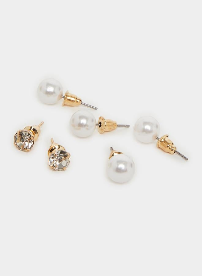 ستايلي طقم أقراط مزينة من 6 قطع - Image 2